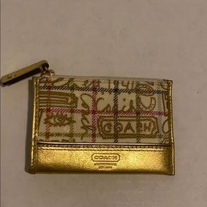 Coach card holder with keychain
